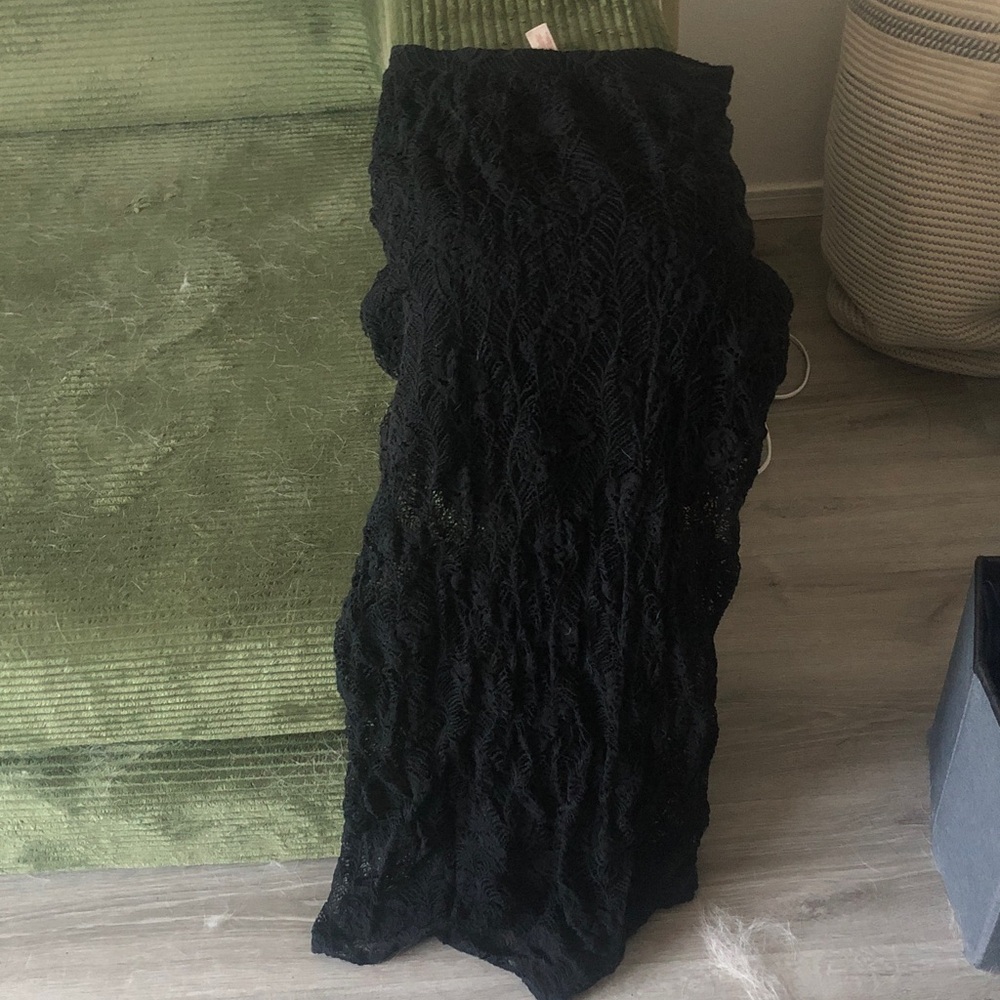 No Boundaries Black Lace Maxi Skirt